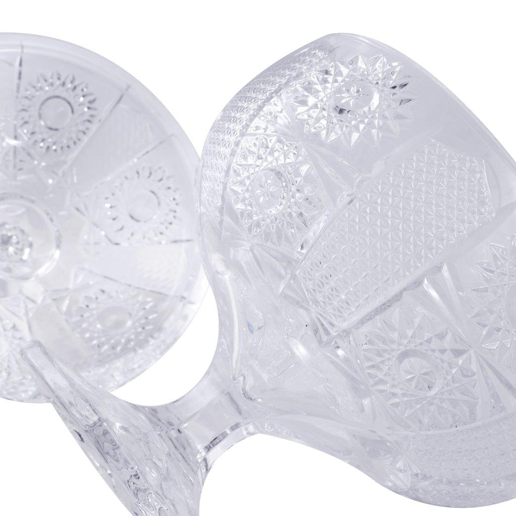 Crystal Glass Footed Fruit Bowl Candy Jar with Lid 16.2*9.7 cm
