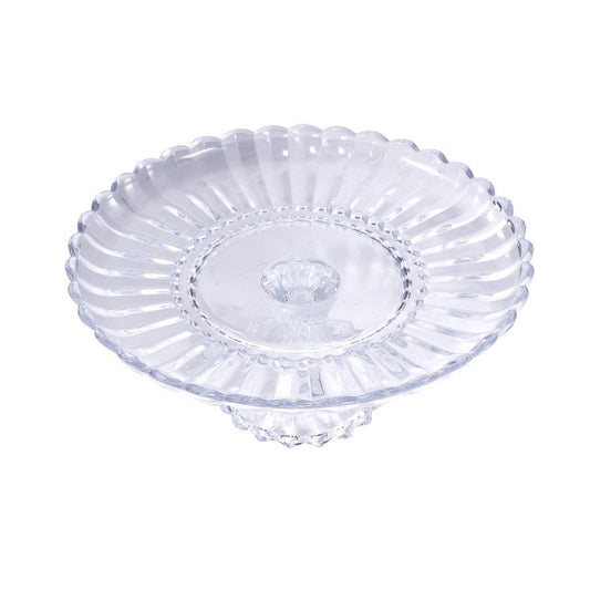 Crystal Glass Round Footed Fruit Bowl 29.5*3.5 cm