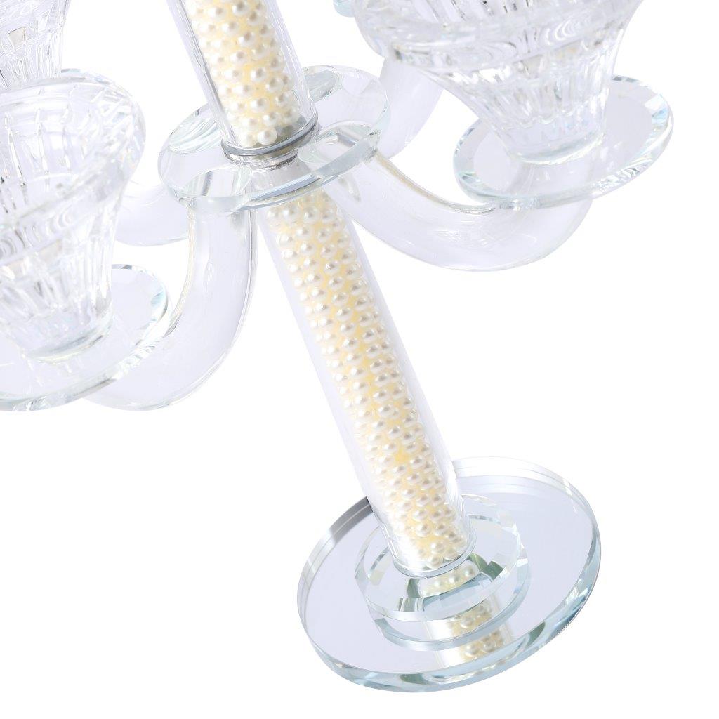 Home Decor Crystal Decor Table Top Candleholder 3 Arms 28 cm