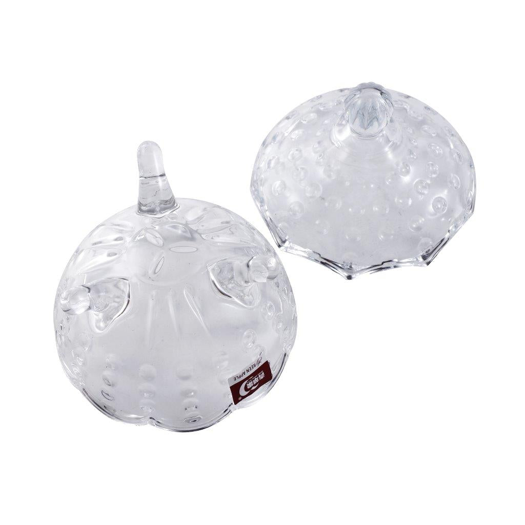 Crystal Glass Dome Shape Sugar Bowl Candy Jar with Lid D - 9 cm ; 13 - cm