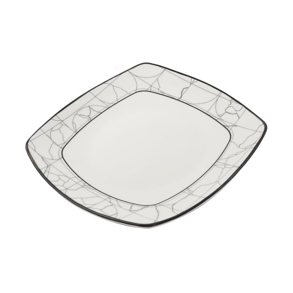 Abstract Print Ceramic Tableware Round Serving Dish Plate 9.5 cm
