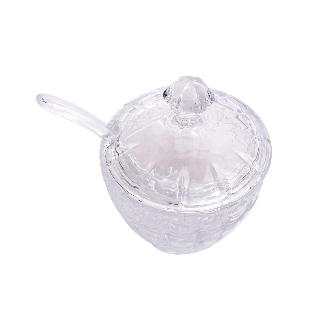 Glass Sugar Pot Condiment Seasoning Jar 8.5*11.5 cm