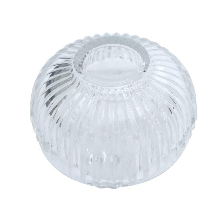 Crystal Glass Round Sugar Bowl Candy Jar with Lid