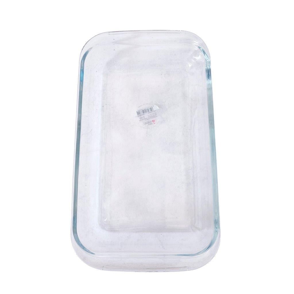 Heat Resistant Rectangle Glass Baking Dish Set of 3 Pcs 3+2.2+1L