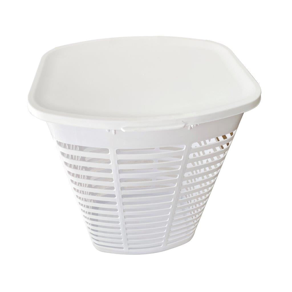 Multipurpose Plastic Laundry Hamper Basket with Lid 44*34*57 cm