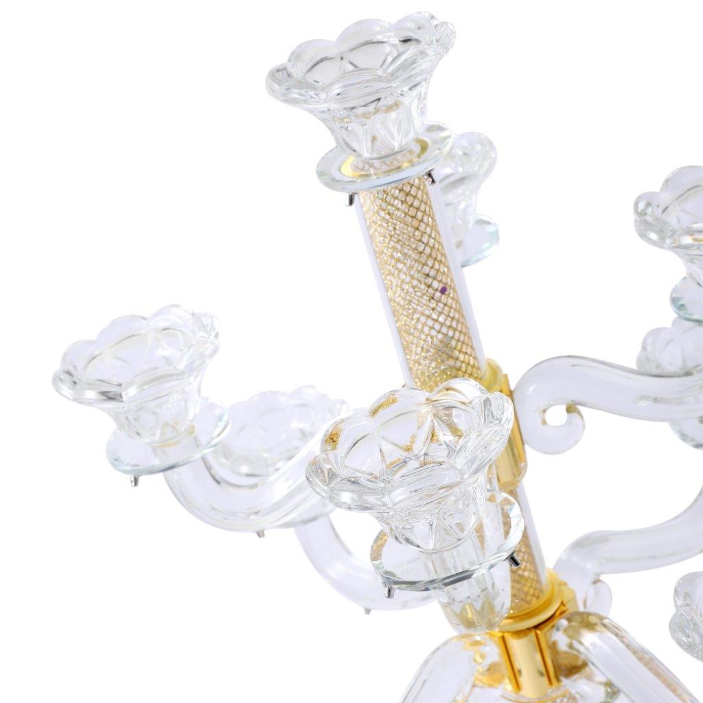 Home Decor Crystal Decor Table Top Candleholder 9 Arms 45 cm