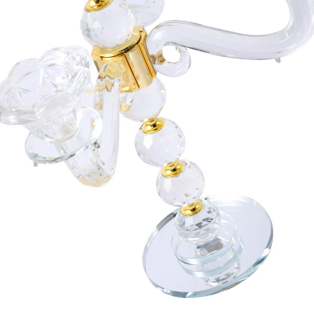 Home Decor Crystal Decor Table Top Candleholder 9 Arms 45 cm