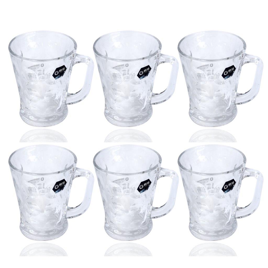 Premium Lead Free Glass Tea Cup Set of 6 pcs 225 ml