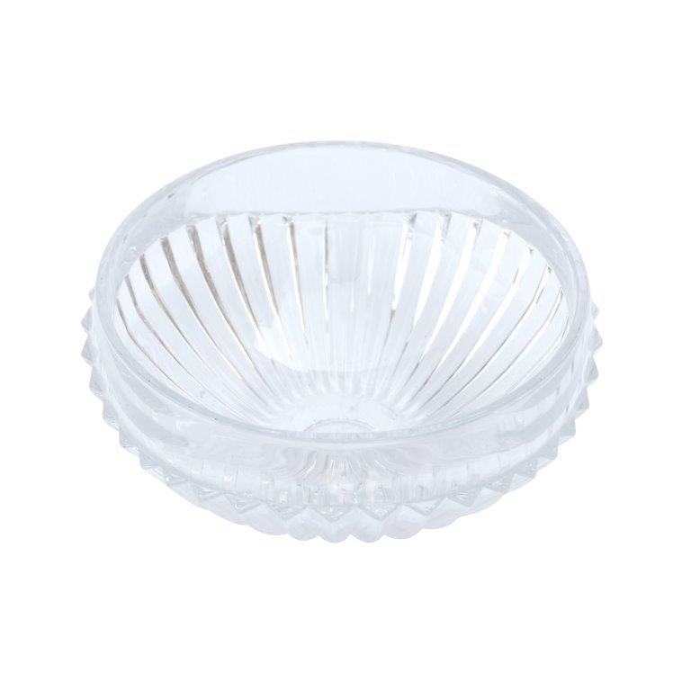 Crystal Glass Round Sugar Bowl Candy Jar with Lid