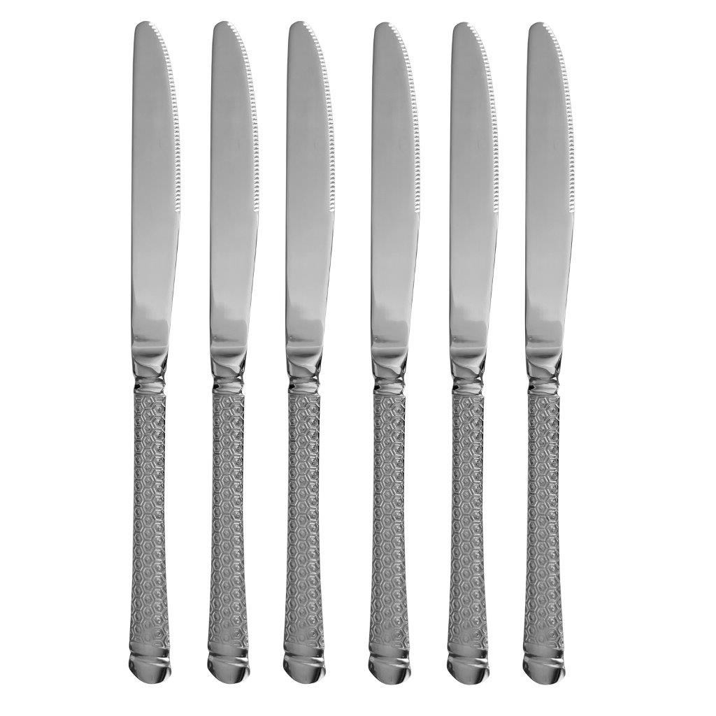 Stainless Steel Table Knife Set of 6 Pcs ** 24 cm