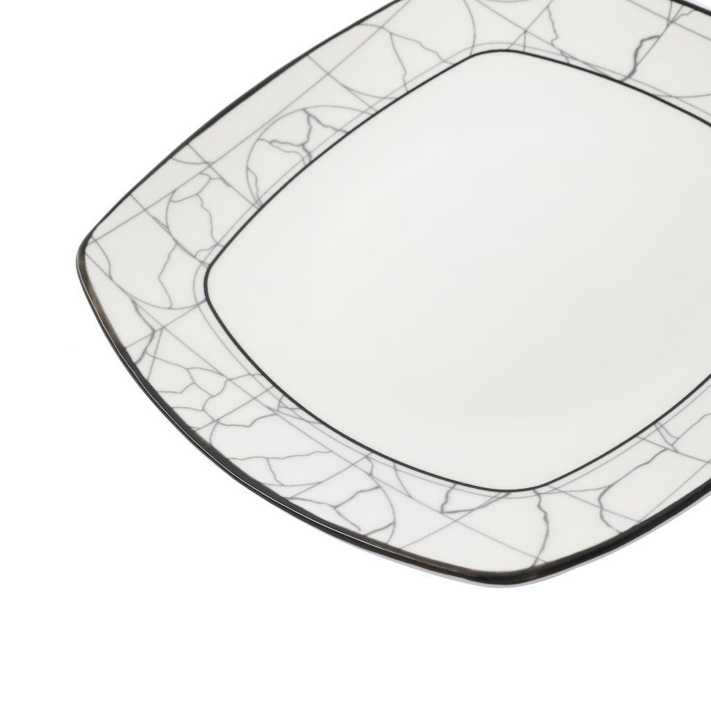 Abstract Print Ceramic Tableware Round Serving Dish Plate 9.5 cm