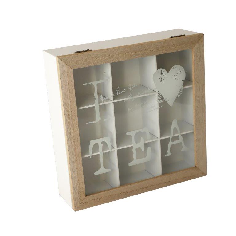 Premium Quality Abstract Design MDF Rectangular Tea Bag Storage Box