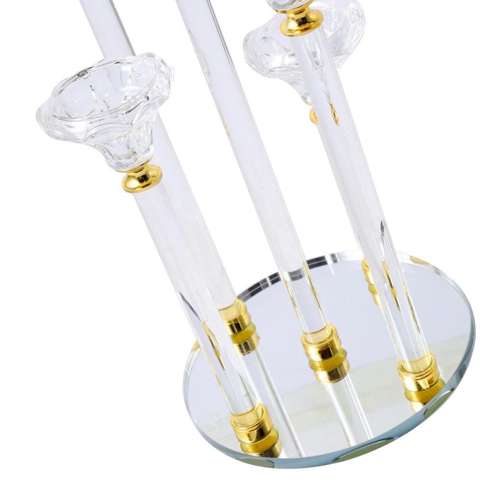 Home Decor Crystal Decor Table Top Candleholder 5 Arms 37 cm