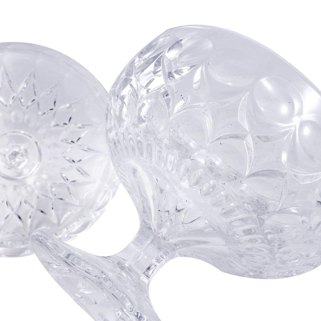 Crystal Glass Footed Fruit Bowl Candy Jar with Lid 16.2*9.7 cm