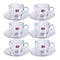 Glass Tea Cup with Saucer Set of 6 190 ml