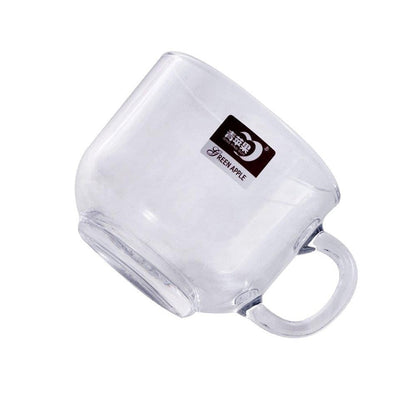 Glass Treo Mug Style Tea Cup with Saucer Set of 6 210 ml