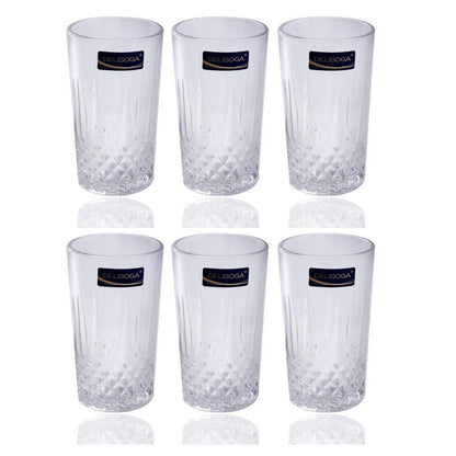Water and Beverage Drinking Glass Tumblers Set of 6 330 ml