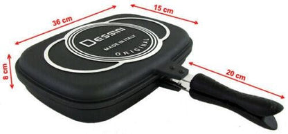 Double Sided Non-Stick Foldable Grill Pan 36 cm