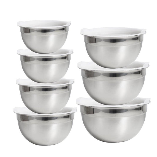 طقم أوعية من الفولاذ المقاوم للصدأ مكون من 7 أغطية محكمة الغلق 18/20/22/24/26/28/30 سم