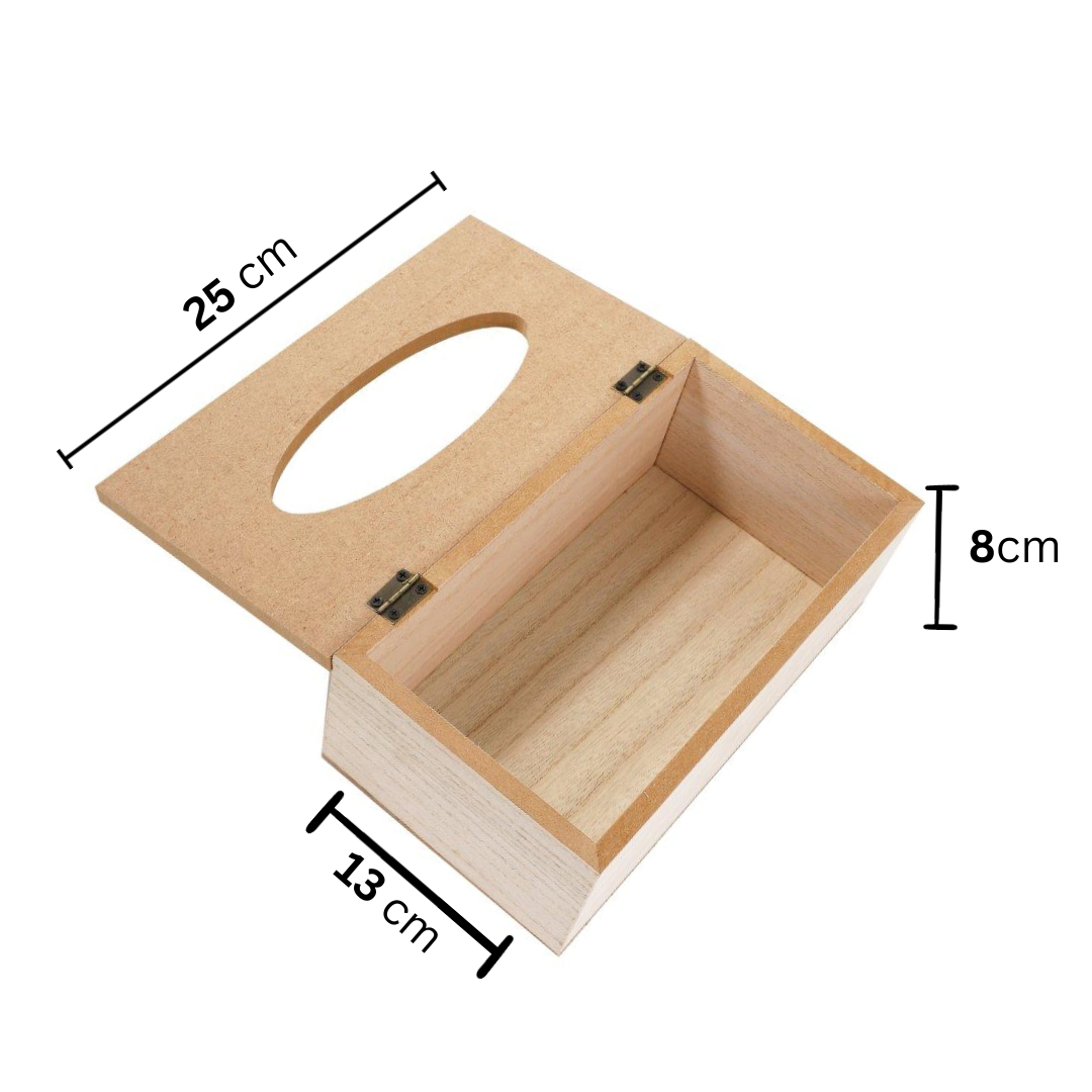Premium Quality Pearl Border Design MDF Rectangular Tissue Box Napkin Holder 25*13*8 cm