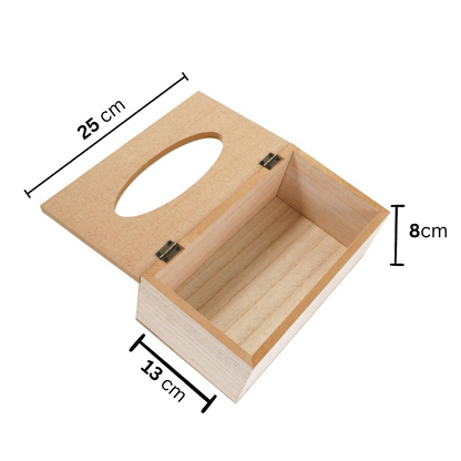 Premium Quality Pearl Border Design MDF Rectangular Tissue Box Napkin Holder 25*13*8 cm