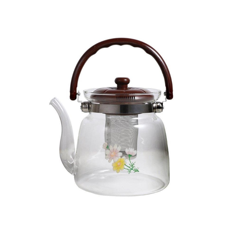 Glass Tea Pot kettle with Strainer Infuser 2200 ml