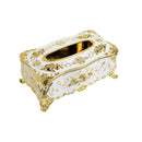 Golden Plated Tissue Box Plastic 23*12.5*9 cm