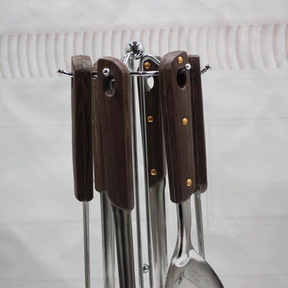 Stainless Steel Kitchen Cutlery Utensil Set of 6 with 41 cm Stand