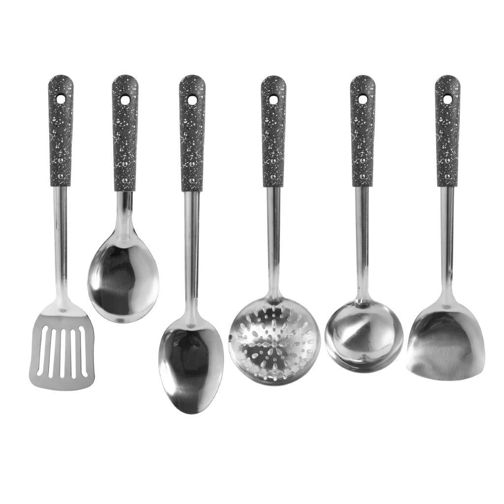 Stainless Steel Kitchen Cutlery Utensil Set of 6 with 41 cm Stand