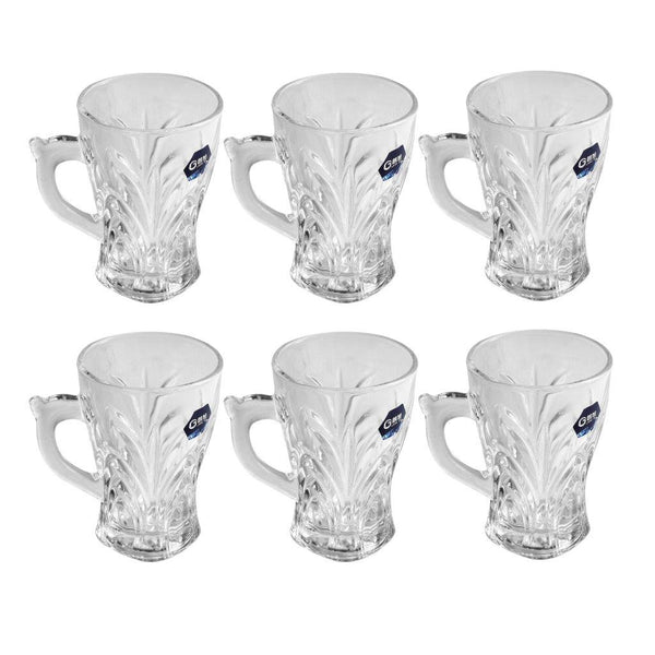 Premium Lead Free Glass Tea Cup Set of 6 pcs 150 ml