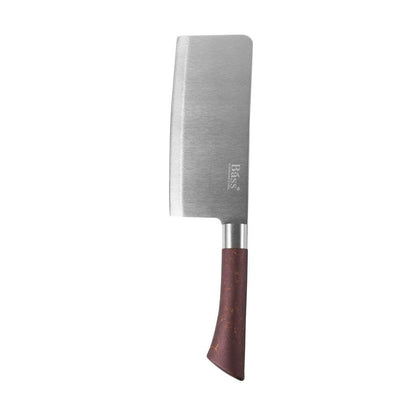 Bass Brand Premium Quality Stainless Steel Chef Kitchen Knife Set of 8 Pcs Maroon Handle 30 cm