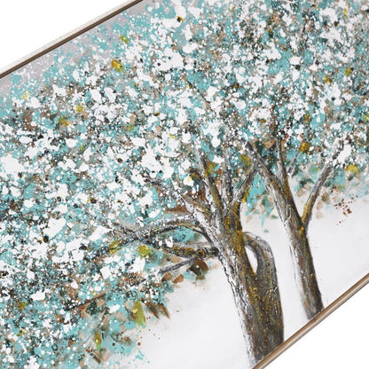 Home Decor Landscape Canvas Wall Art Abstract Tree Floral Oil Painting PVC Frame 70*140*3.5 cm