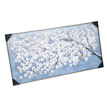Home Decor Landscape Canvas Wall Art Abstract Floral Blossom Oil Painting PVC Frame 70*140*3.5 cm