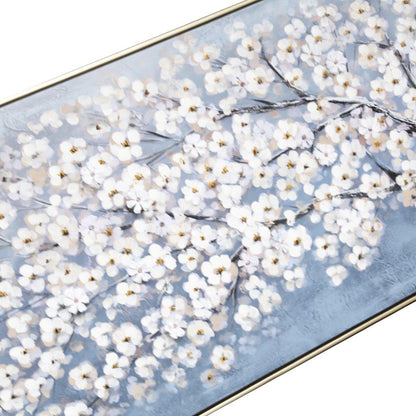 Home Decor Landscape Canvas Wall Art Abstract Floral Blossom Oil Painting PVC Frame 70*140*3.5 cm