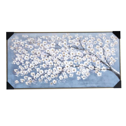 Home Decor Landscape Canvas Wall Art Abstract Floral Blossom Oil Painting PVC Frame 70*140*3.5 cm