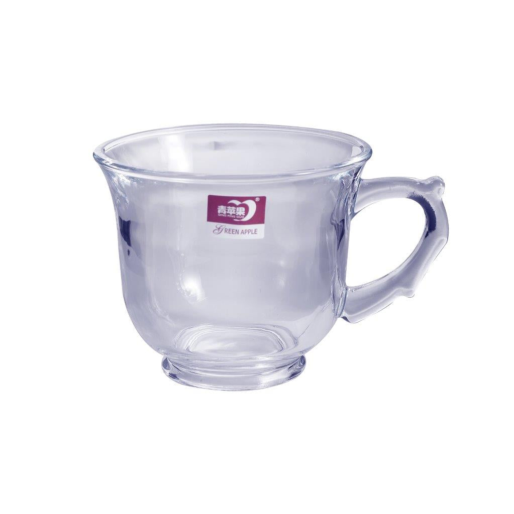 Glass Tea Cup with Saucer Set of 6 240 ml