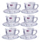 Glass Tea Cup with Saucer Set of 6 240 ml
