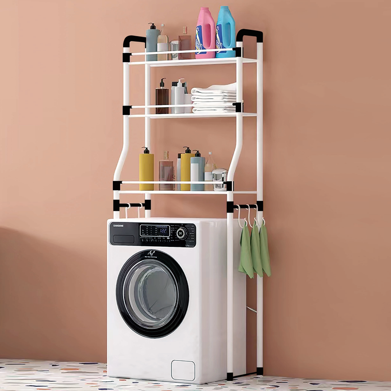 Washing Machine Multi Storage Shelf Rack with 3 Tiers 64*25*155 cm