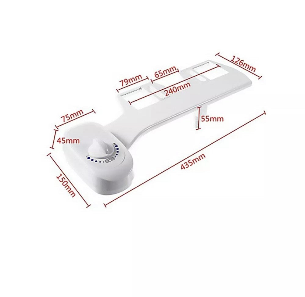 Toilet Bidet Seat Sprayer Attachment Hydraulic Water Wash Clean Bathroom Kit