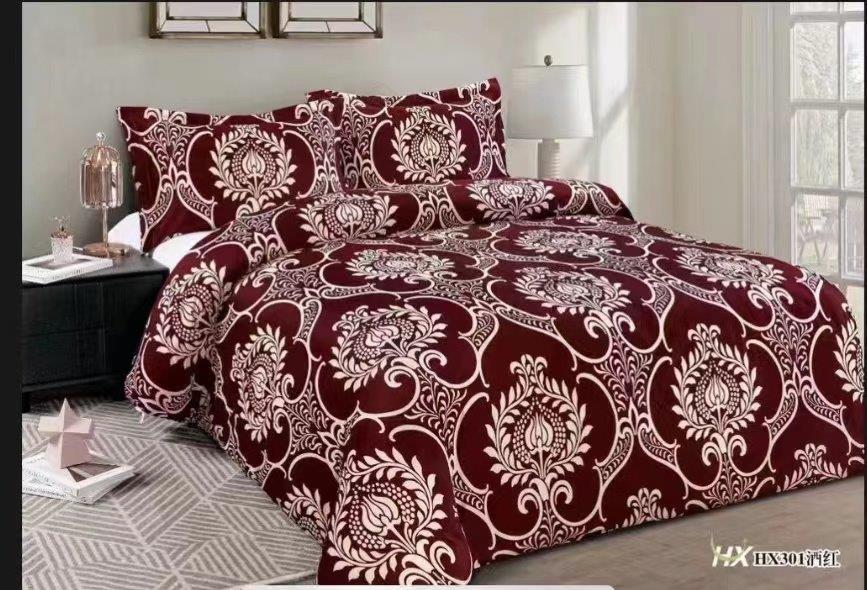 طقم أغطية سرير مطبوع بتصميم تجريدي مع غطاء وسادة مكون من 3 قطع غطاء سرير 230*230 سم غطاء وسادة 50*70*2 سم