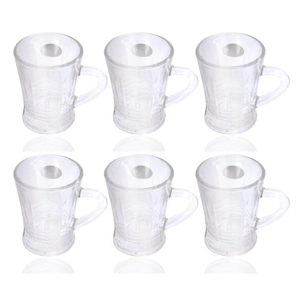 Premium Lead Free Glass Tea Cup Set of 6 pcs 100 ml