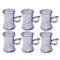 Premium Lead Free Glass Tea Cup Set of 6 Pcs