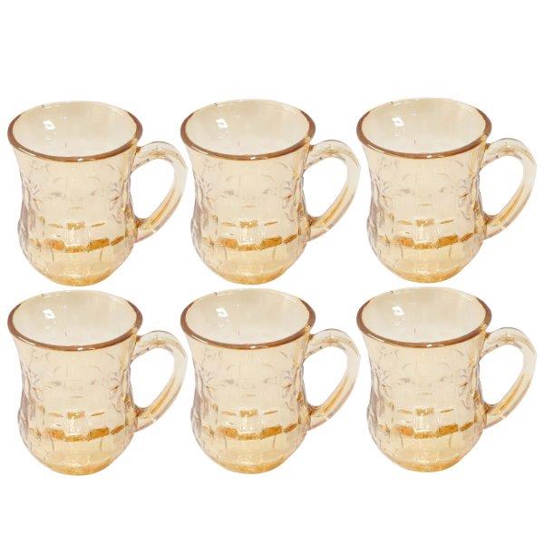 Premium Lead Free Glass Tea Cup Set of 6 Pcs 140ml