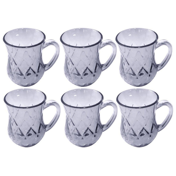 Premium Lead Free Glass Tea Cup Set of 6 Pcs 140 ml