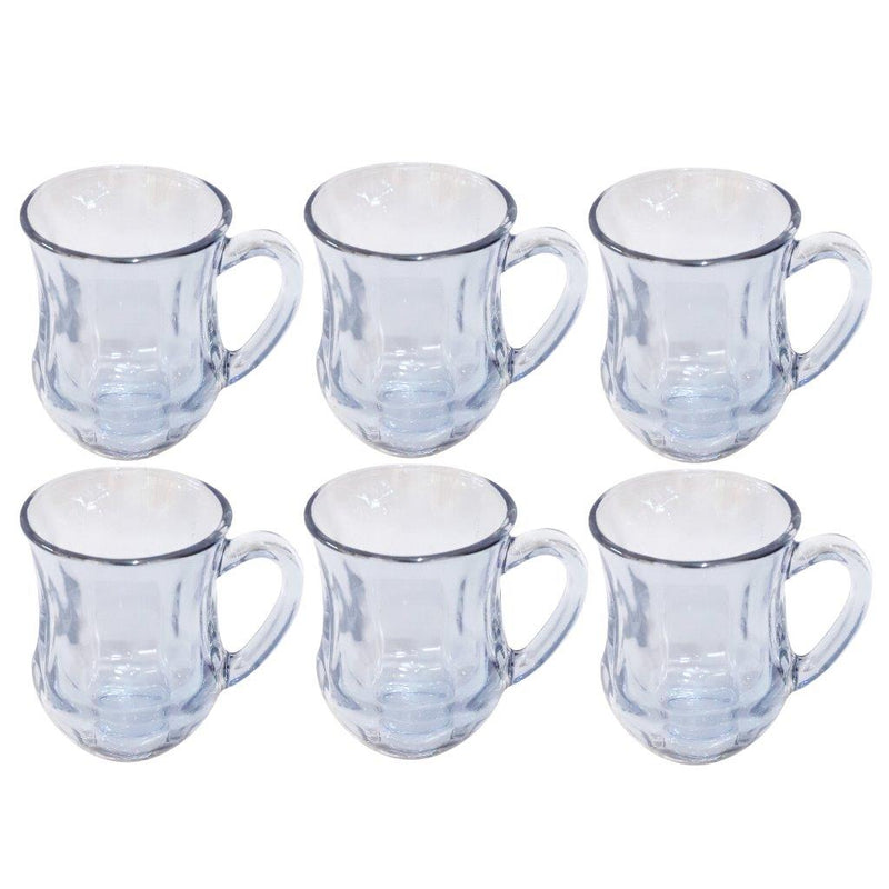 Premium Lead Free Glass Tea Cup Set of 6 Pcs 140 ml