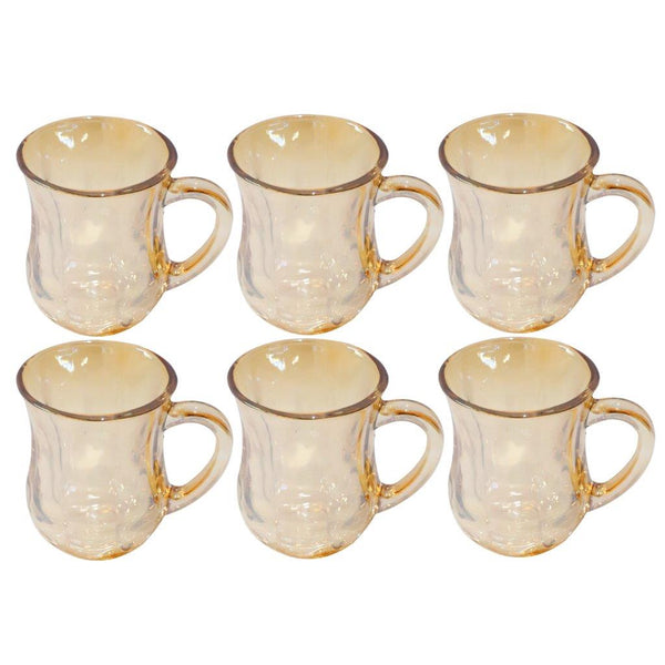 Premium Lead Free Glass Tea Cup Set of 6 Pcs 140 ml