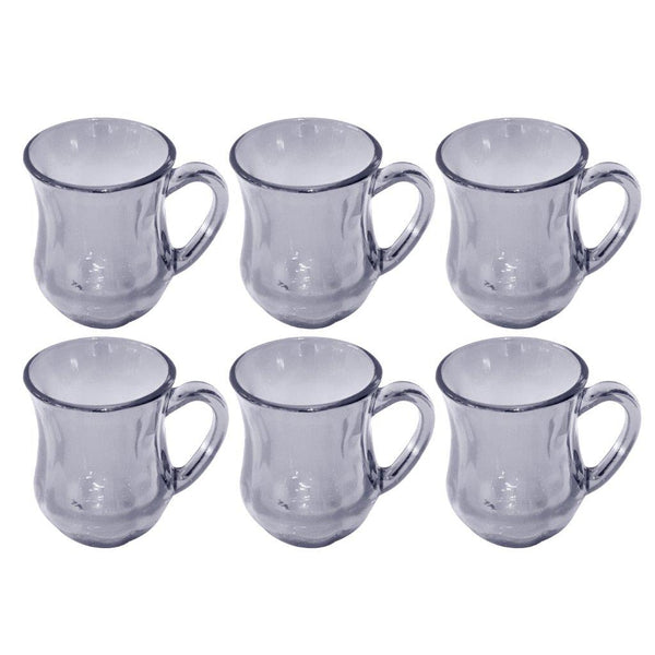 Premium Lead Free Glass Tea Cup Set of 6 Pcs 140 ml