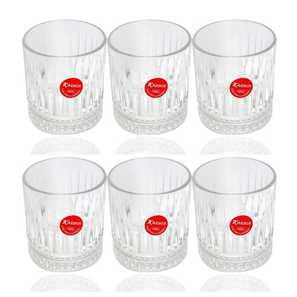 Premium Lead Free Glass Tumblers Set of 6 Pcs 230 ml