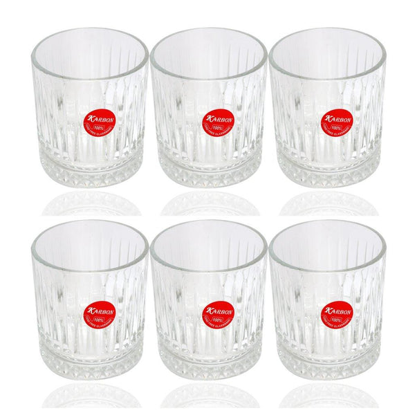 Premium Lead Free Glass Tumblers Set of 6 Pcs 230 ml