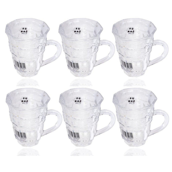 Premium Lead Free Glass Tea Cup Set of 6 Pcs 140 ml